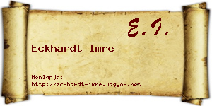 Eckhardt Imre névjegykártya